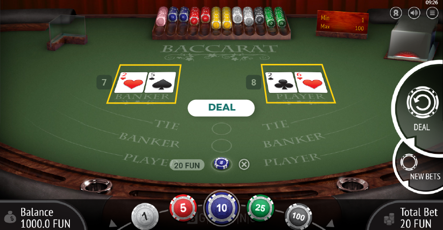 Quy tắc xác định điểm của Baccarat rất quan trọng