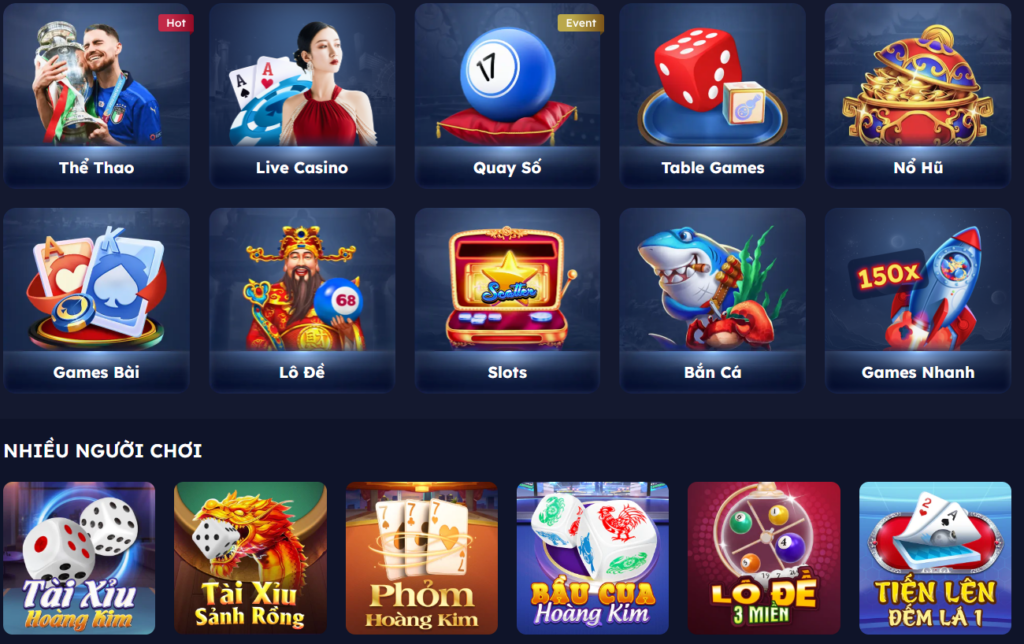 Nhà cái cung cấp kho tàng game đồ sộ